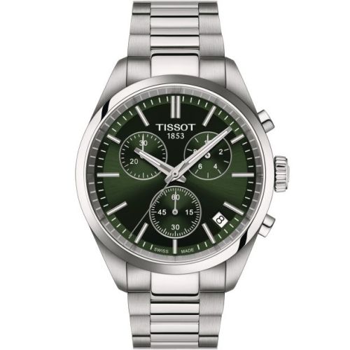Tissot PR 100 Quartz Chronograph Stainless Steel / Green / Bracelet